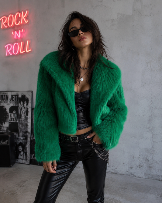 Poison Ivy Faux Fur Jacket