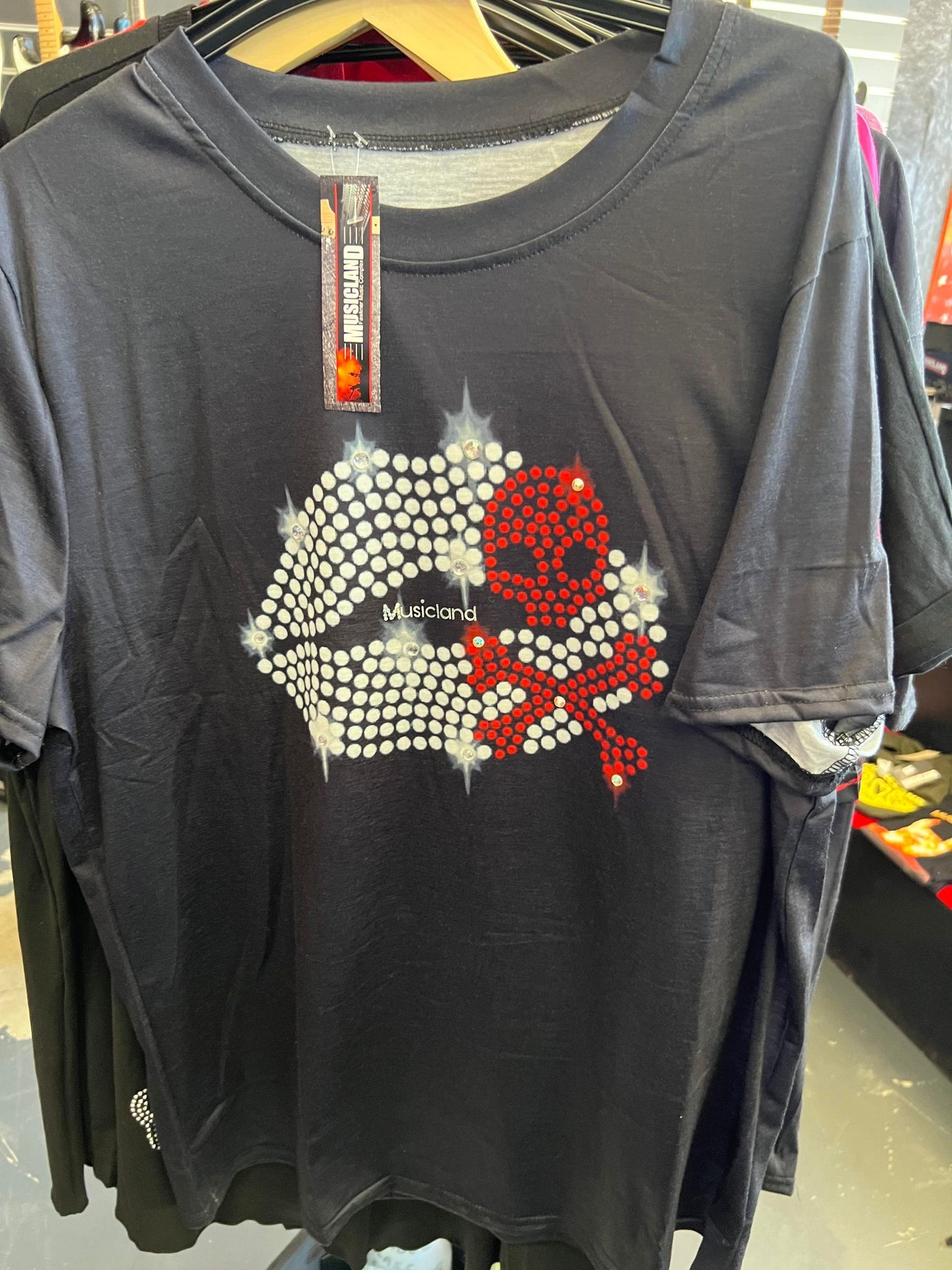 Musicland Skull Lips T Shirt