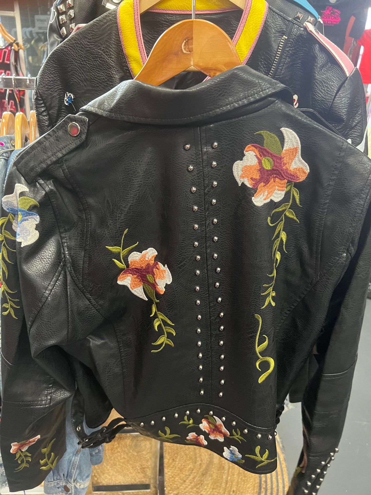 Musicland Womens Flower Vegan Jacket