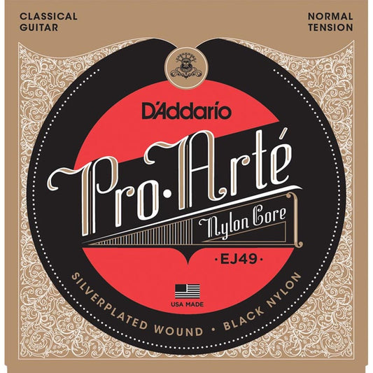 D'ADDARIO EJ49 PRO ARTE NYLON BLACK NORMAL