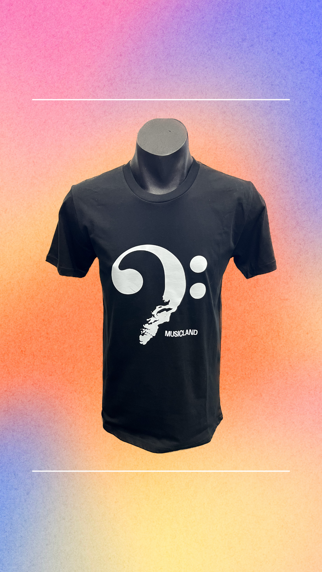 Musicland Bass Clef Skull Tee