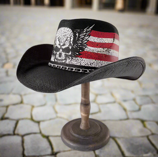 COWBOY SKULL USA HAT