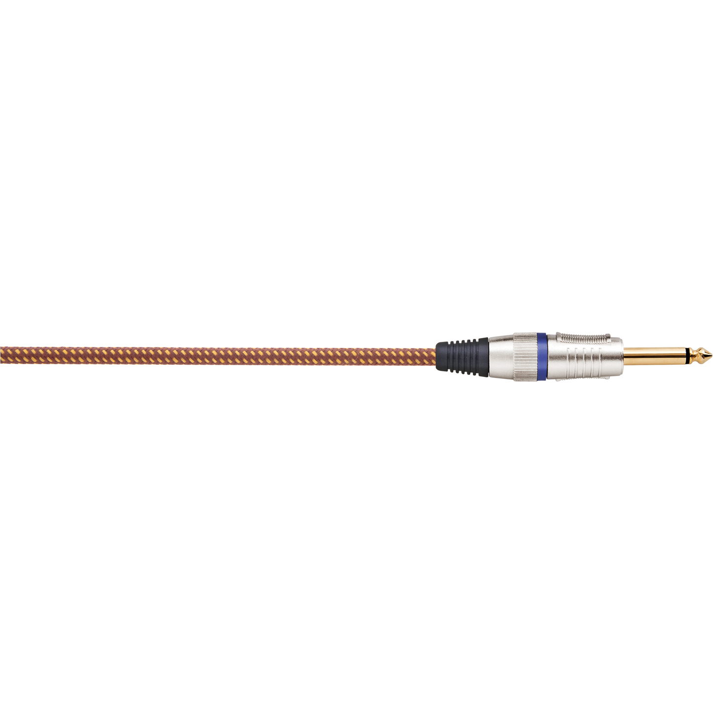 CARSON ROCKLINES 20' INSTRUMENT CABLE BRAIDED GOLD - Musiclandshop