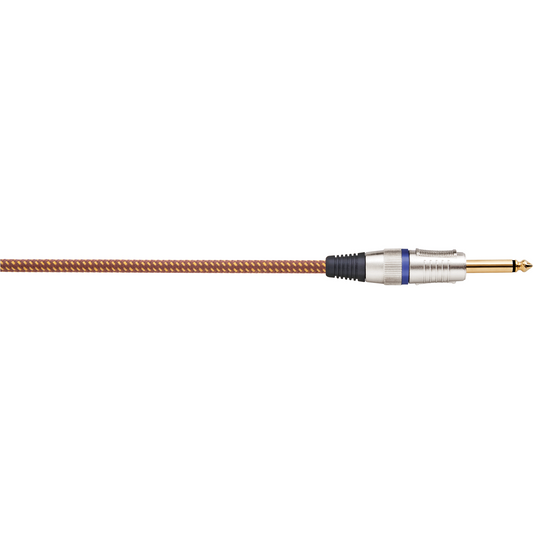 CARSON ROCKLINES 10' INSTRUMENT CABLE BRAIDED GOLD - Musiclandshop