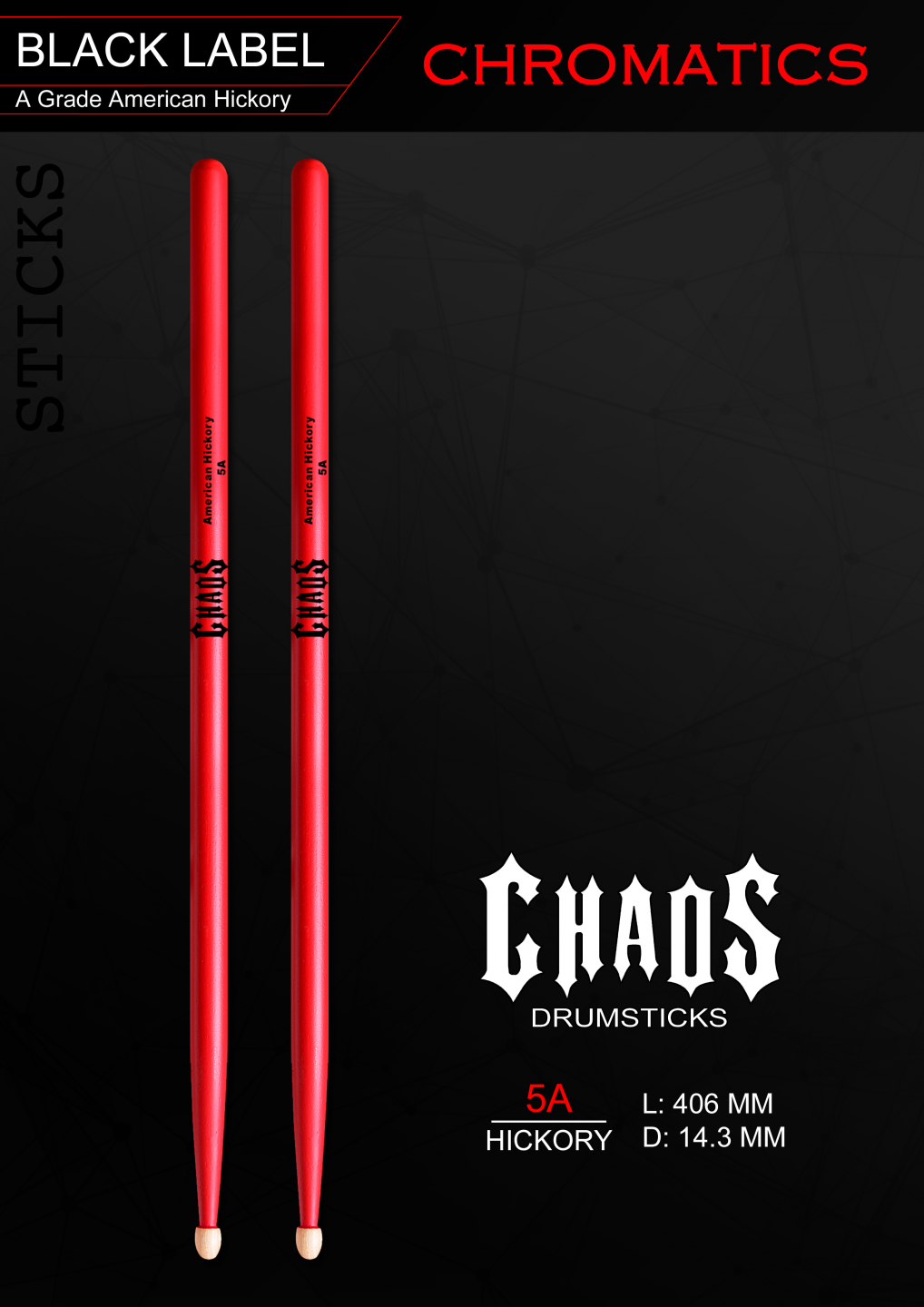CHAOS CHROMATICS 5A DRUMSTICKS