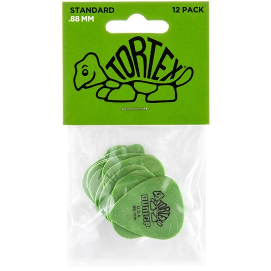Dunlop Tortex Standard Guitar Pick 12-Pack - Green (.88mm)