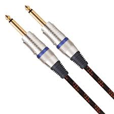 CARSON ROCKLINES 10' BRAIDED INSTRUMENT CABLE - BLACK/RED - Musiclandshop