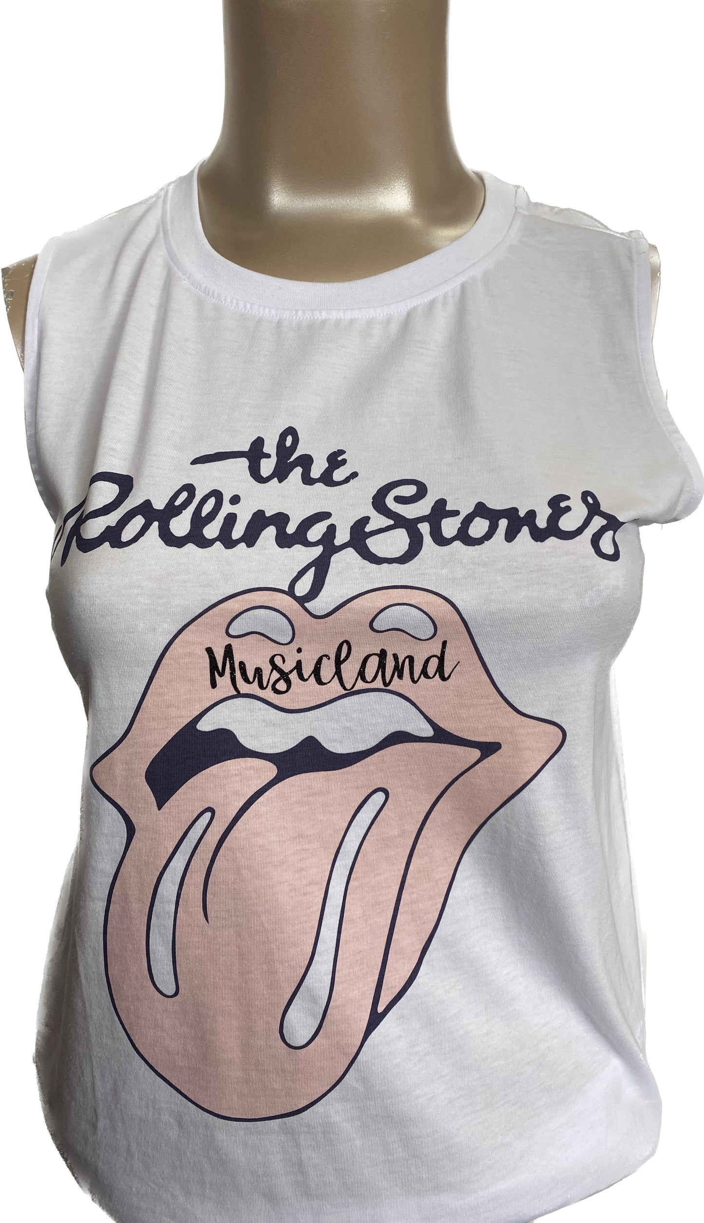 Rolling Stones Singlet Loosefit White