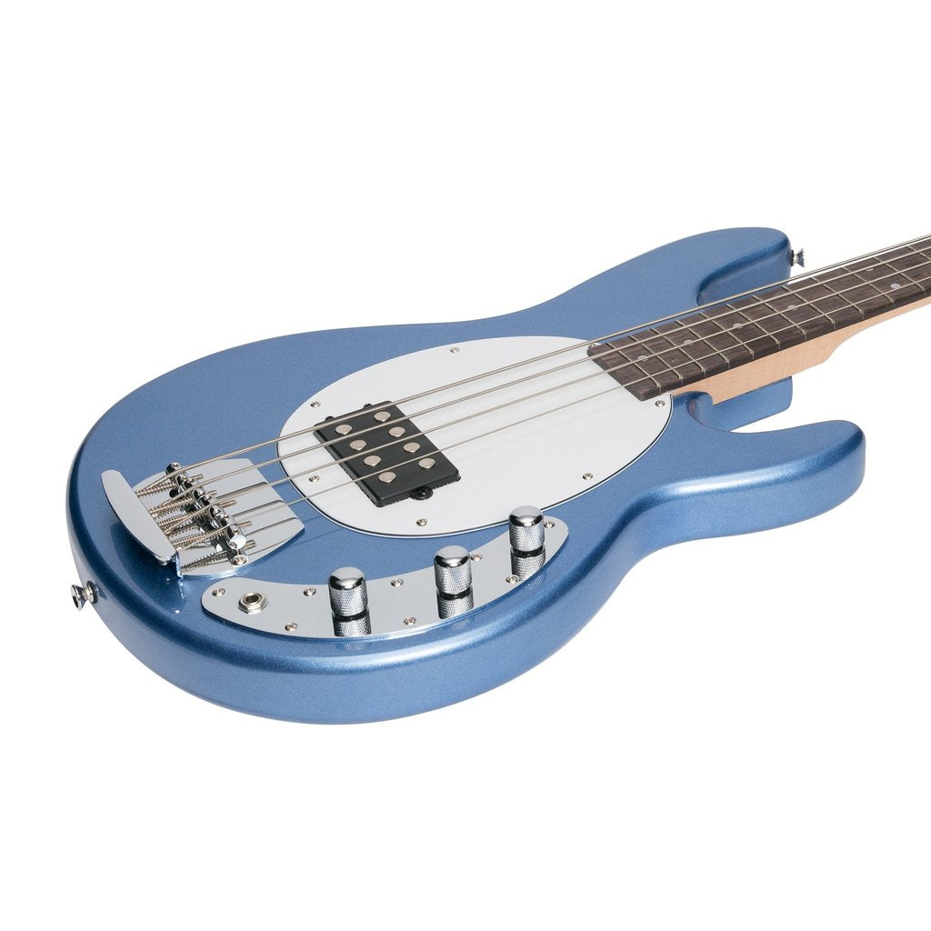 J&D Luthiers EM3 MM-Style 4-String Electric Bass Guitar (Metallic Blue) - Musiclandshop