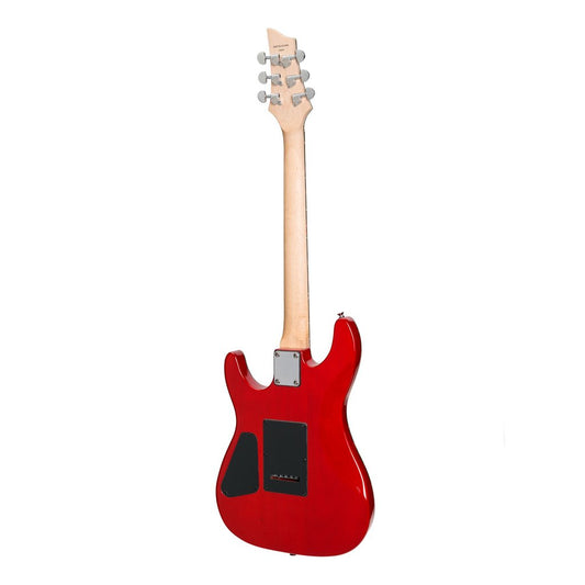 J&D Luthiers M18F Flame Maple Top Contemporary Electric Guitar (Red/Yellow Graduation) - Musiclandshop