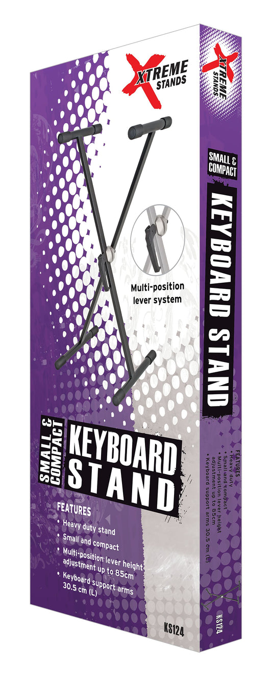 XTREME - Black square tube single braced ‘X’ style stand - Musiclandshop