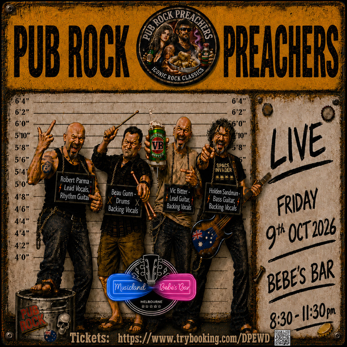 PUB ROCK PREACHERS – LIVE AT BEBE’S BAR!