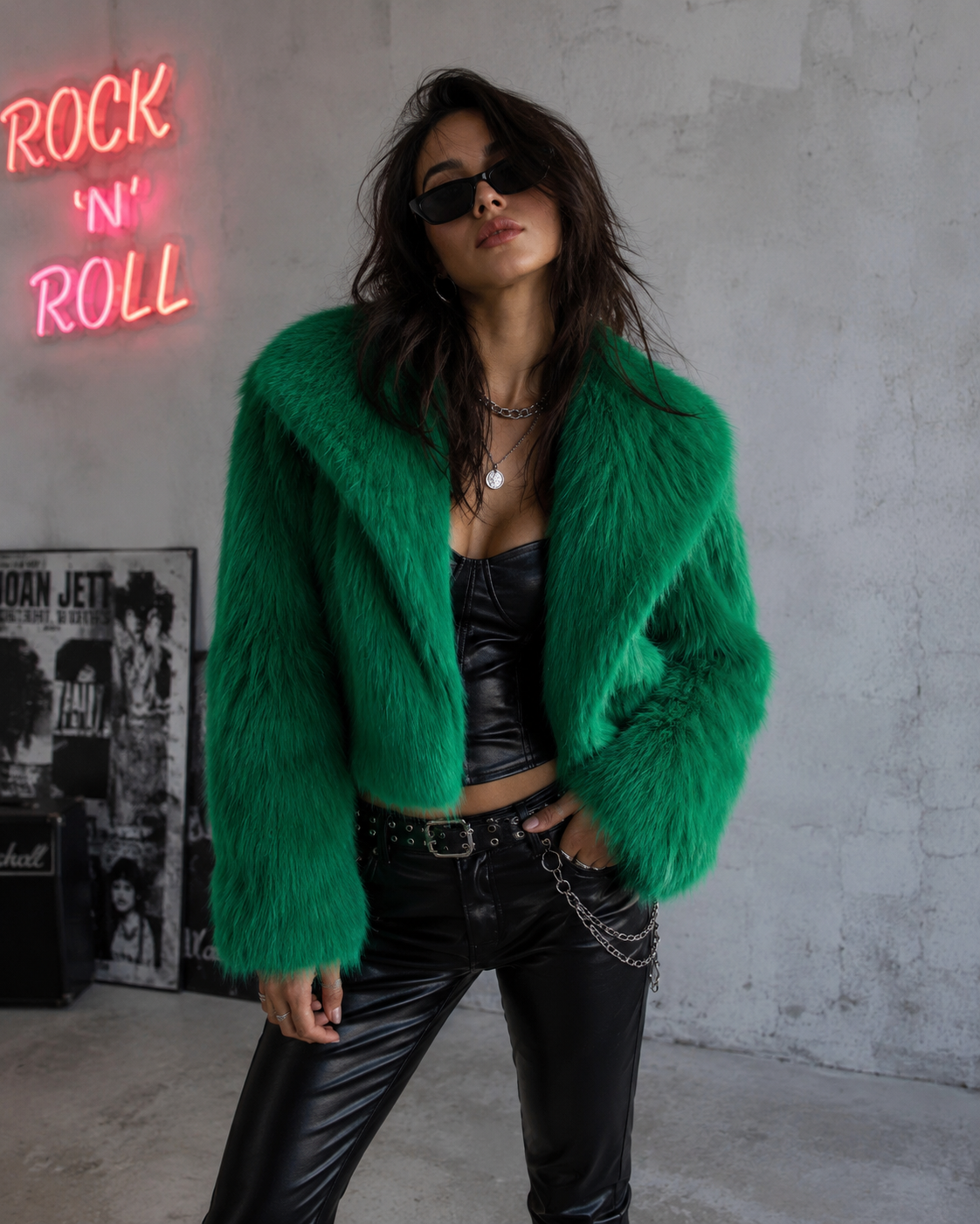 Poison Ivy Faux Fur Jacket