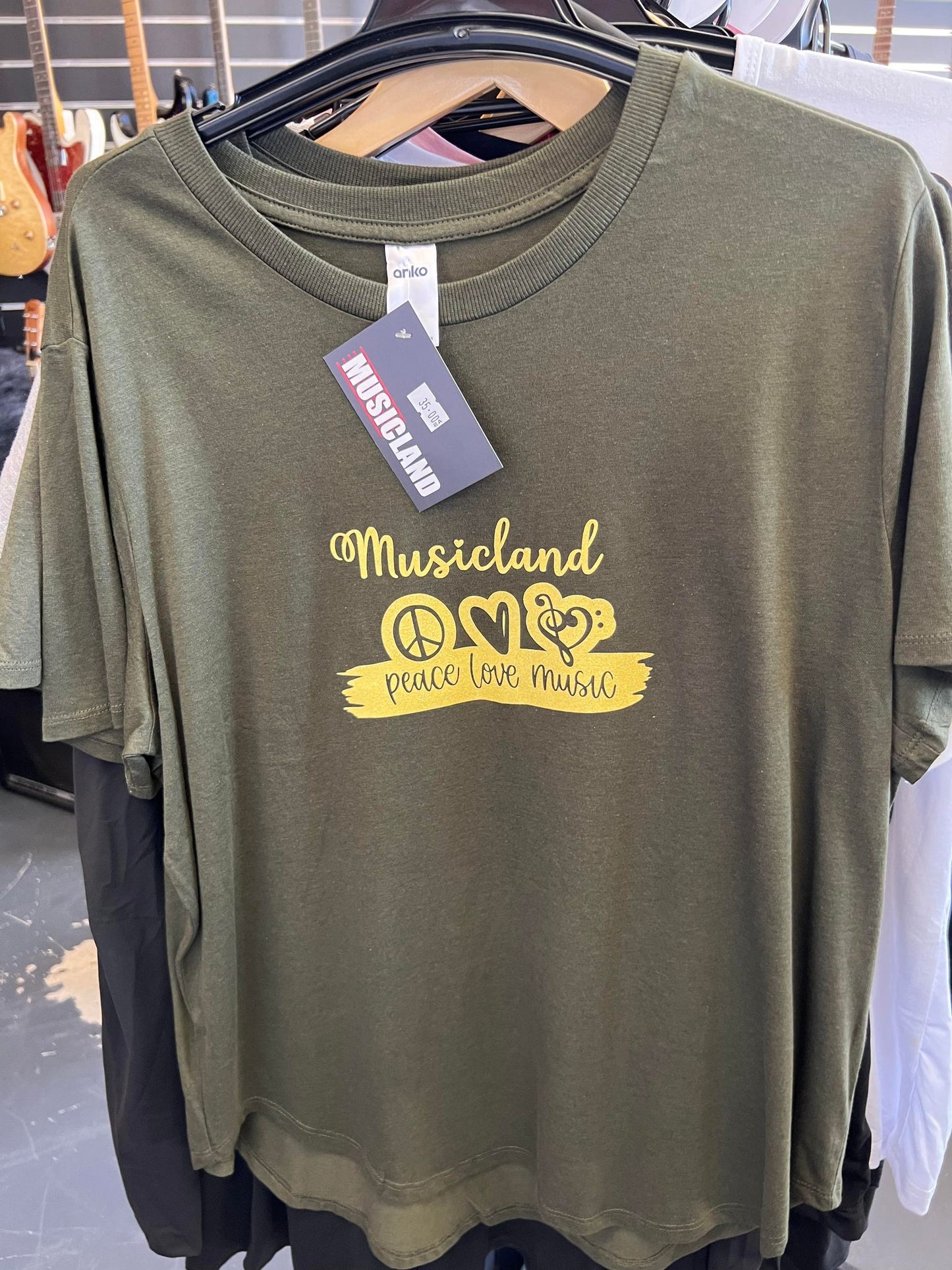 Musicland Peace, Love, Music T Shirt