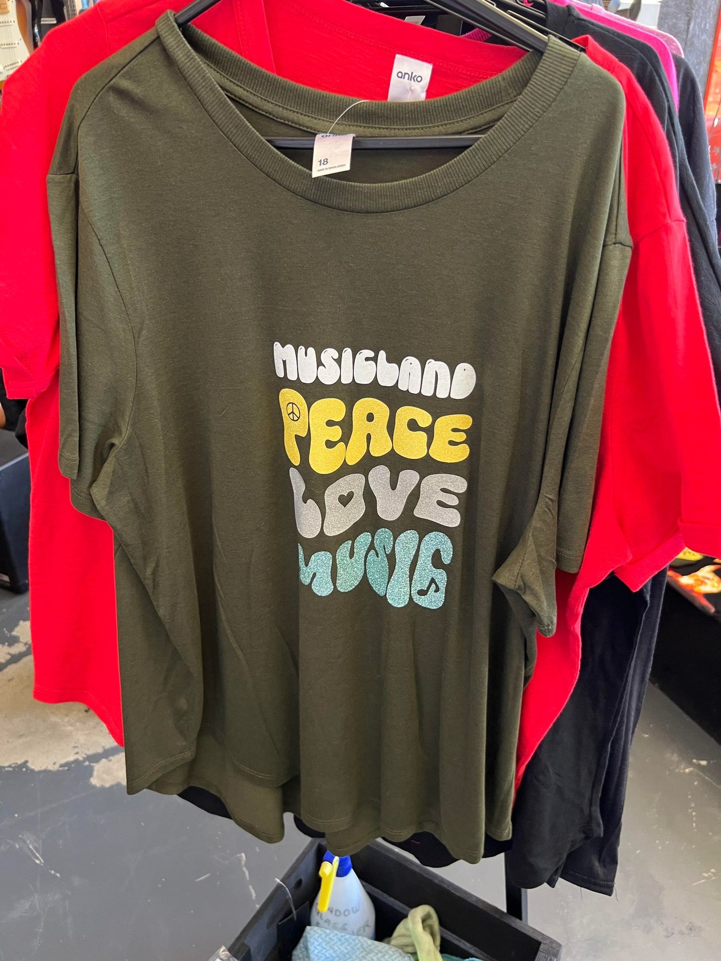 Musicland Peace, Love, Music T-Shirt