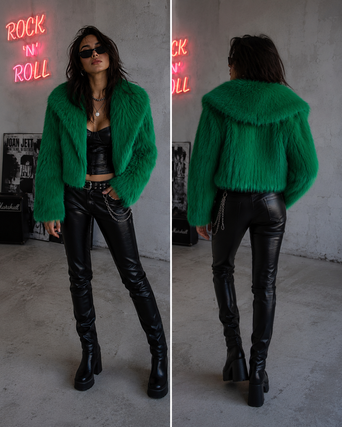 Poison Ivy Faux Fur Jacket