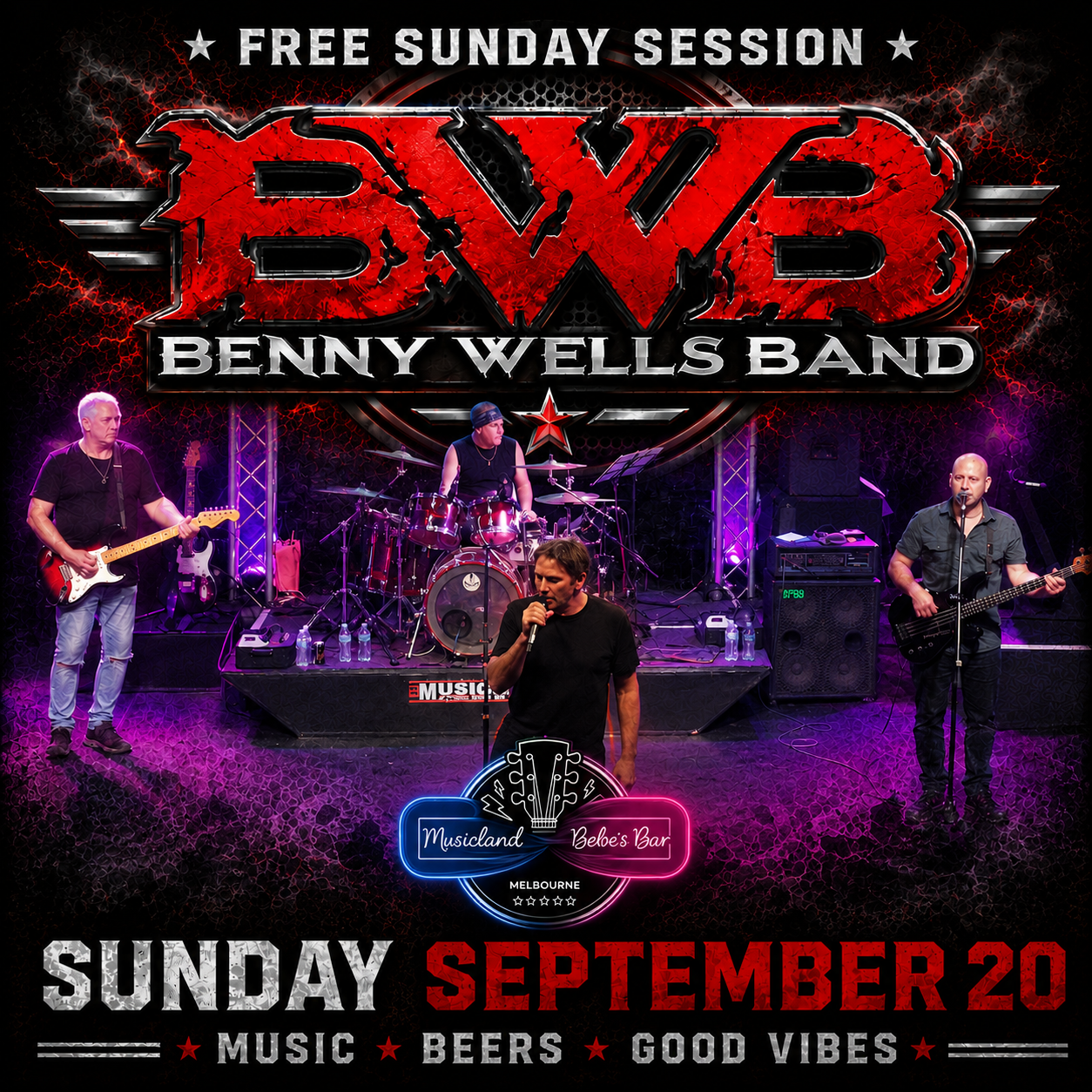 BENNY WELLS BAND FREE SUNDAY SESSION 