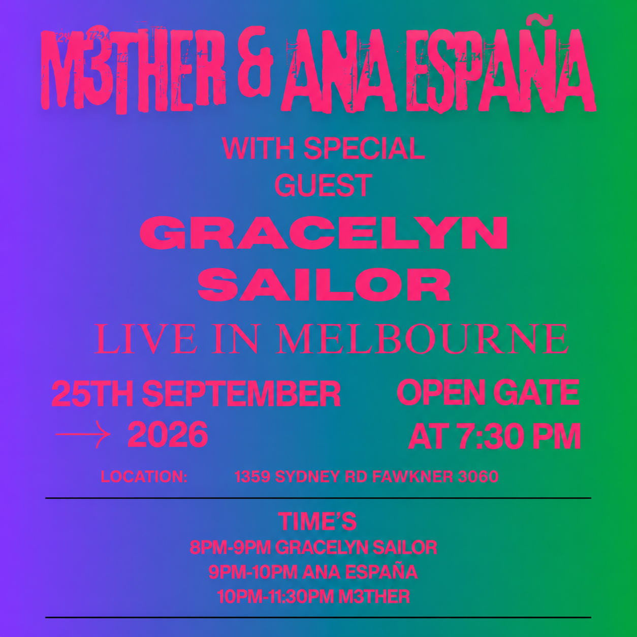 M3THER & ANA ESPANA live at Musicland.