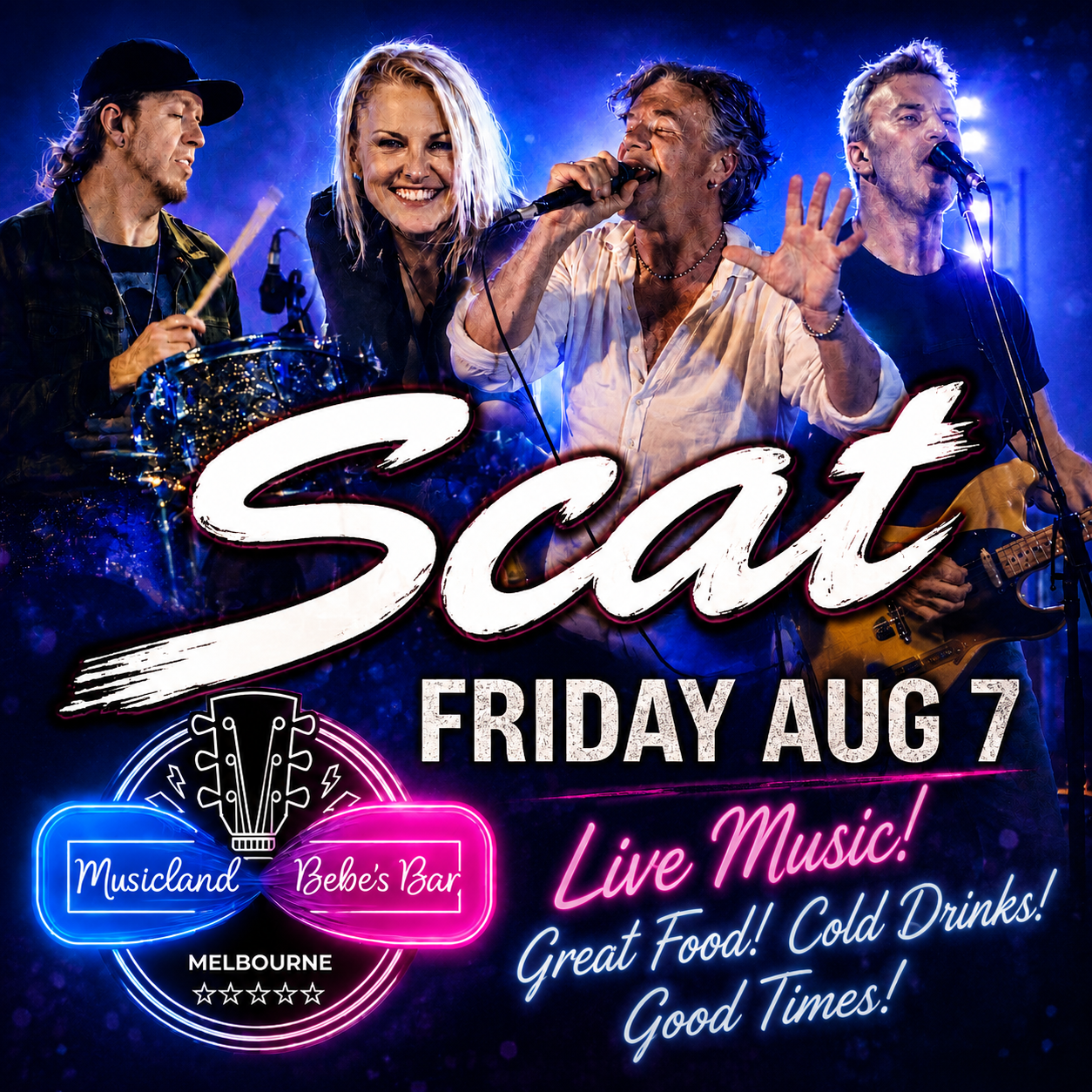 SCAT – LIVE at Musicland Friday Aug 7 