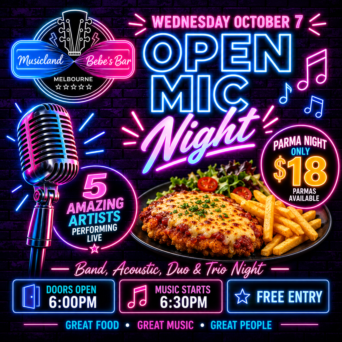 OPEN MIC NIGHT AT MUSICLAND