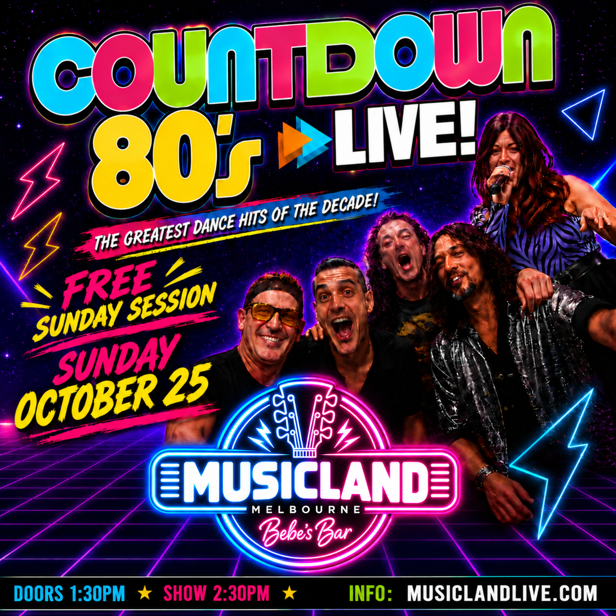 COUNTDOWN 80's FREE SUNDAY