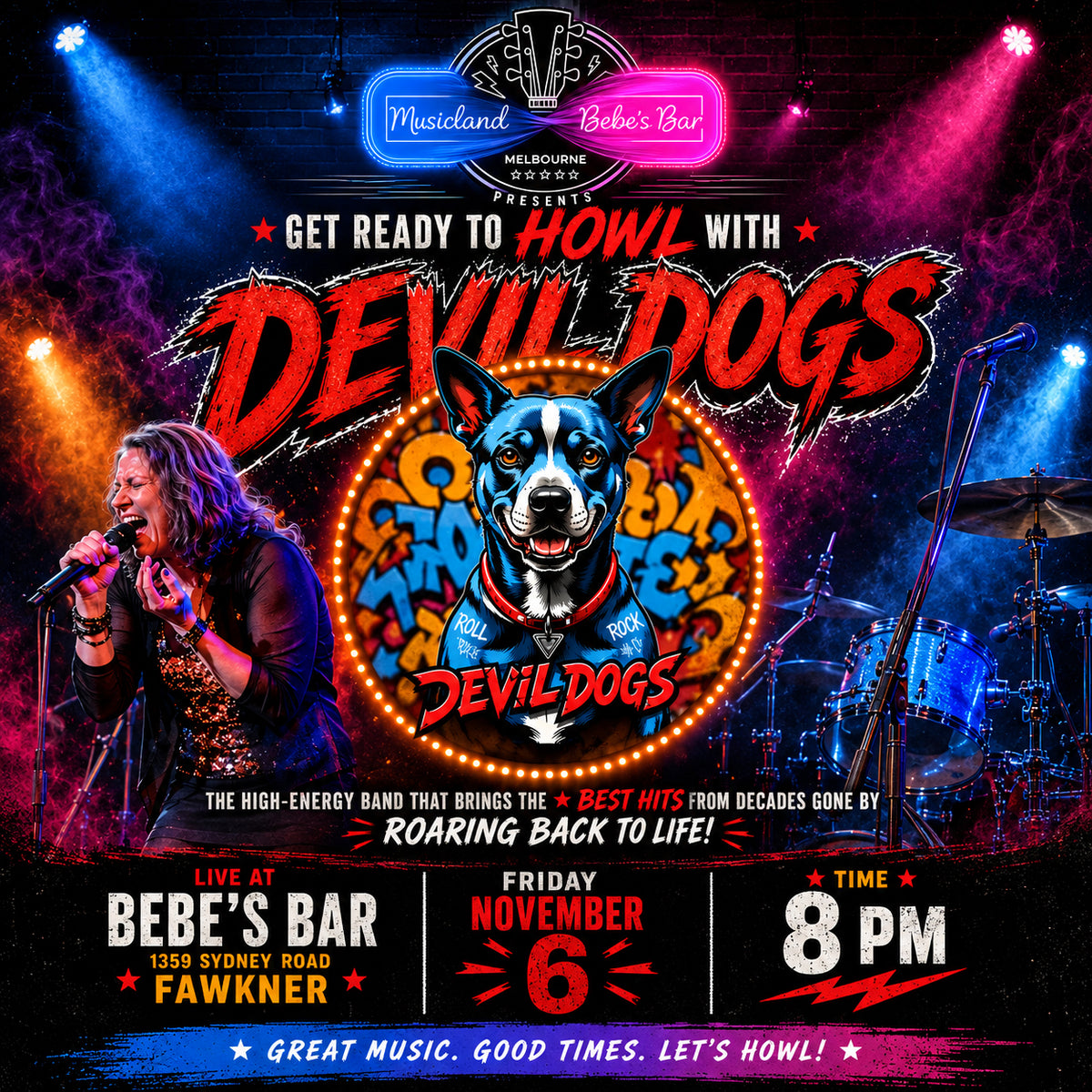 DEVIL DOGS LIVE AT BEBE’S BAR!