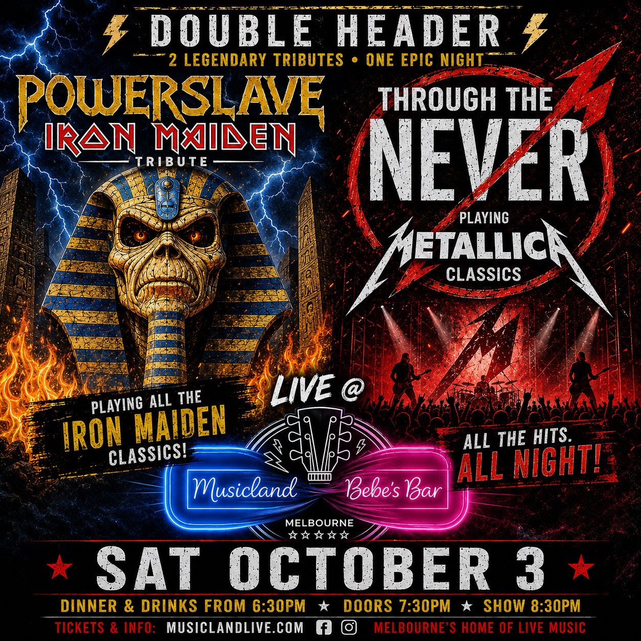 POWERSLAVE & THROUGH THE NEVER Double Header.