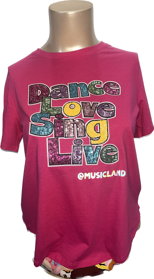 Musicland Dance, Love, Sing, Live T Shirt