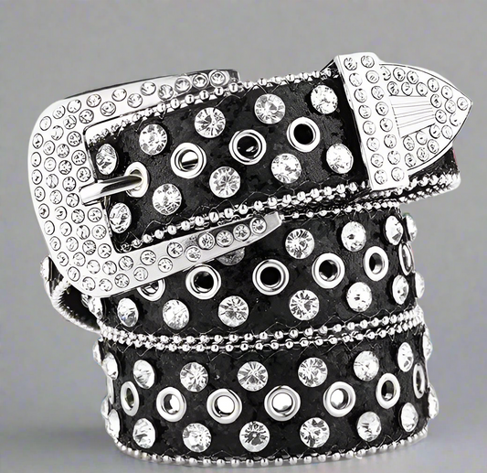 BLACK BLING BELT