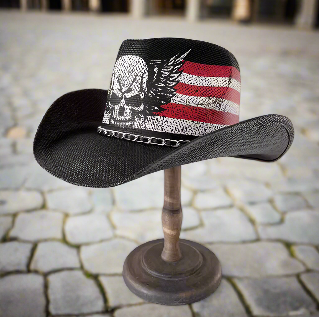 COWBOY SKULL USA HAT