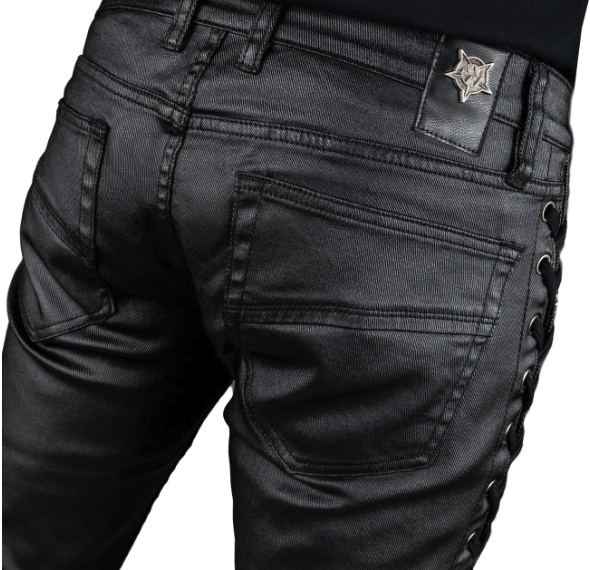 Hellraiser Side Lace Wax Denim Jeans WORNSTAR