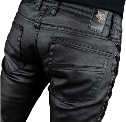 Hellraiser Side Lace Wax Denim Jeans WORNSTAR