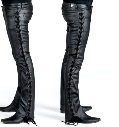 Hellraiser Side Lace Wax Denim Jeans WORNSTAR