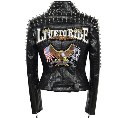 Live To Ride Leather PU Jacket