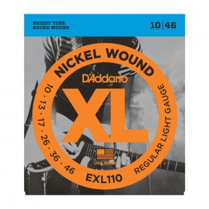 D'ADDARIO EXL110 NICKEL WOUND REGULAR LIGHT 10-46 - Musiclandshop