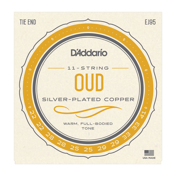 D'ADDARIO EJ95 11-STRING OUD SILVER PLATED COPPER STRINGS - Musiclandshop