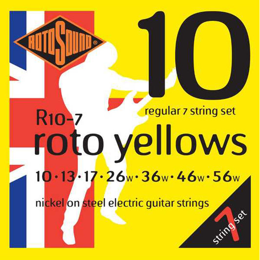 Rotosound R107 Roto Yellows 7 String Electric Set 10 - 56