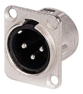 Mounted XLR Plug Male - Musiclandshop