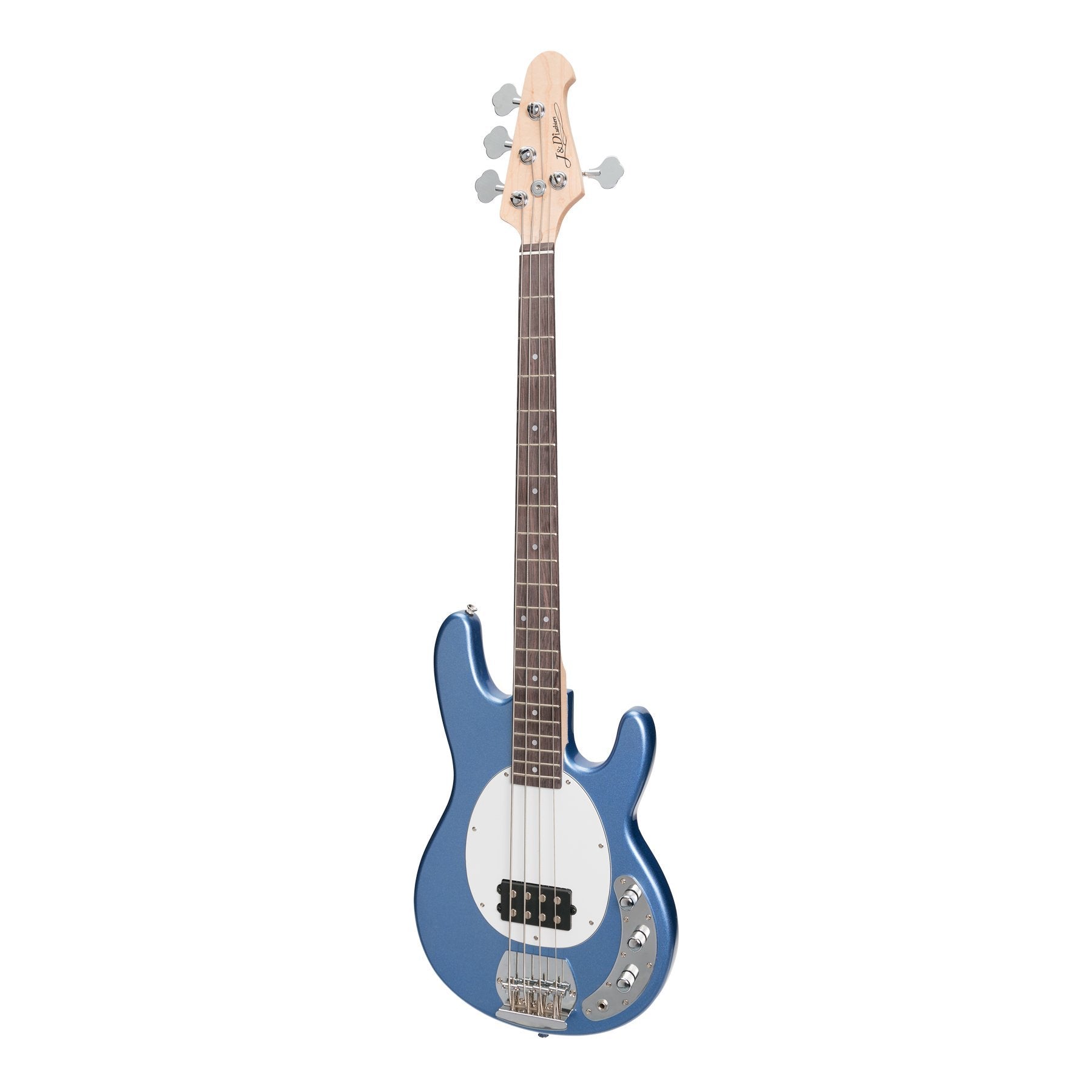 J&D Luthiers EM3 MM-Style 4-String Electric Bass Guitar (Metallic Blue ...