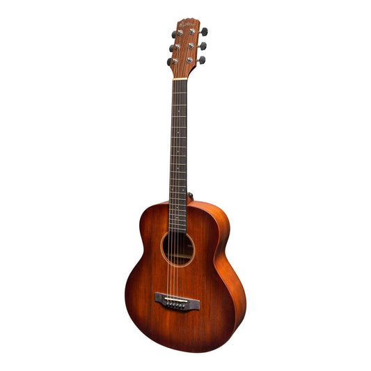 Martinez 'Southern Star' Series Mahogany Solid Top Acoustic-Electric TS-Mini Guitar (Satin Sunburst) - Musiclandshop